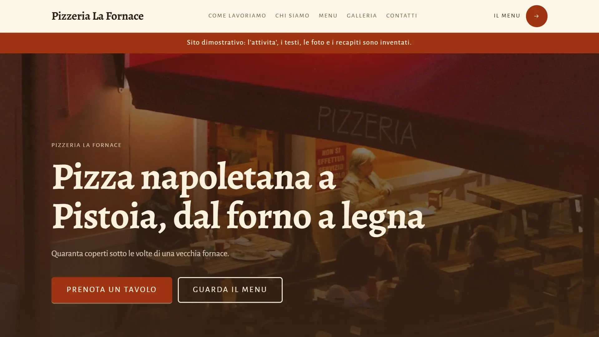 Anteprima del sito Pizzeria La Fornace
