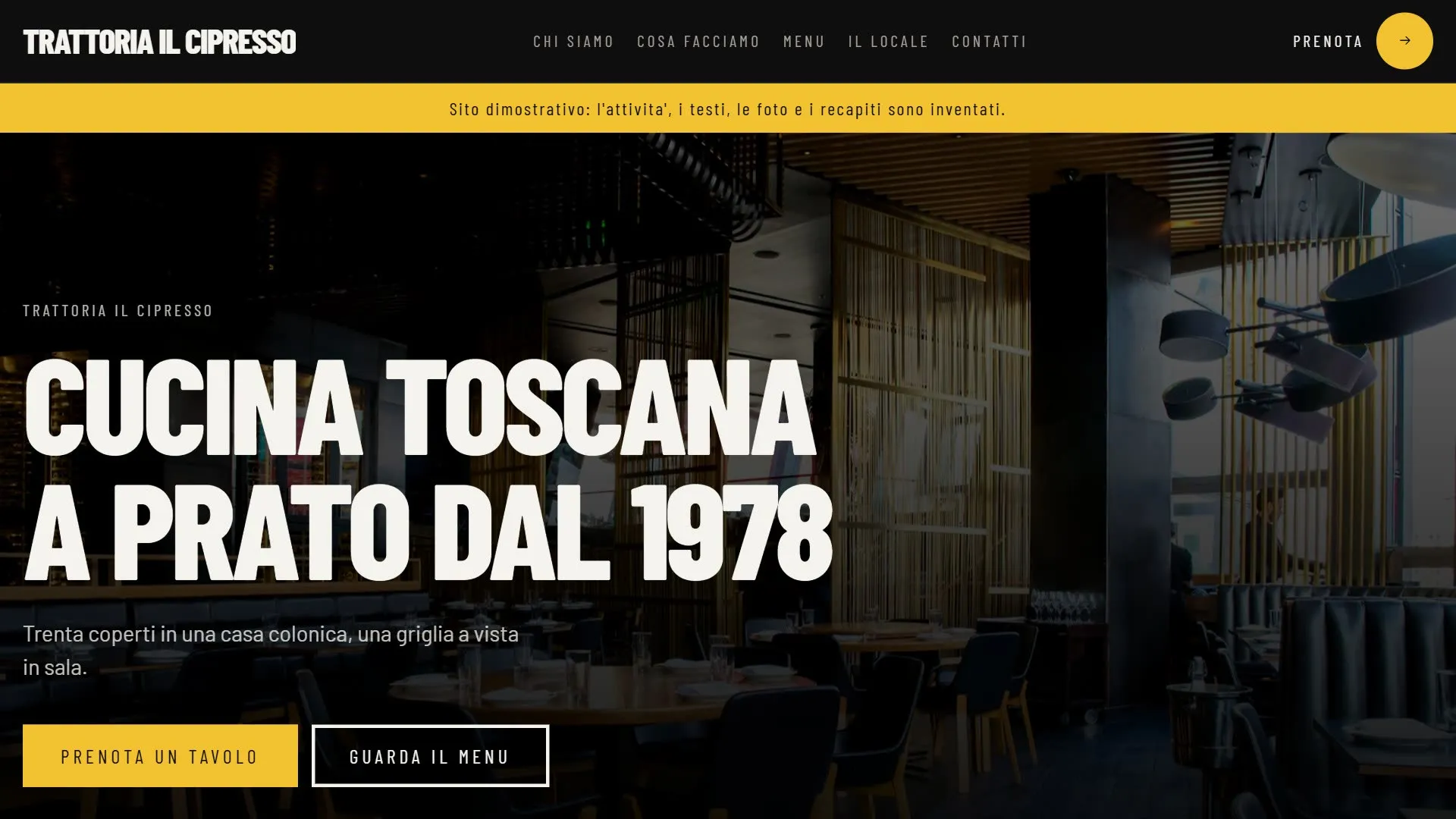 Anteprima del sito Trattoria Il Cipresso